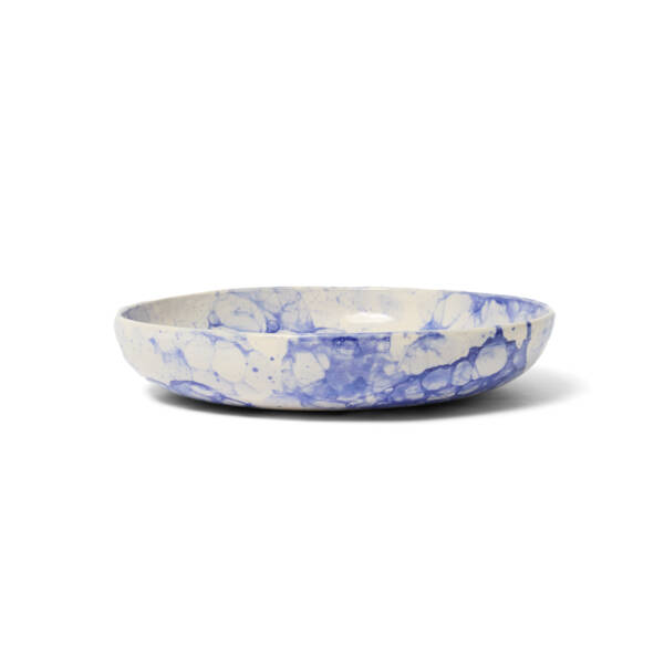 blauw witte bellen schaal