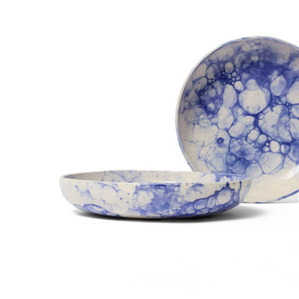 blauwe zeepbellen dinerbord 30 cm