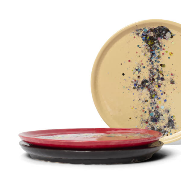 Zand dinerbord keramiek