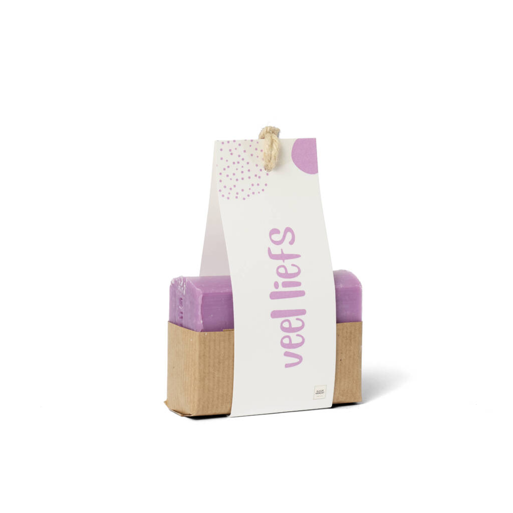 zeepstuk veel liefs paars