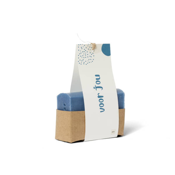 Zeepstuk blauw 'Voor jou'